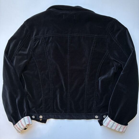 Sundance Velvet Denim/Jean-Style Jacket Black Women's Size Medium Basic Western - Picture 2 of 10